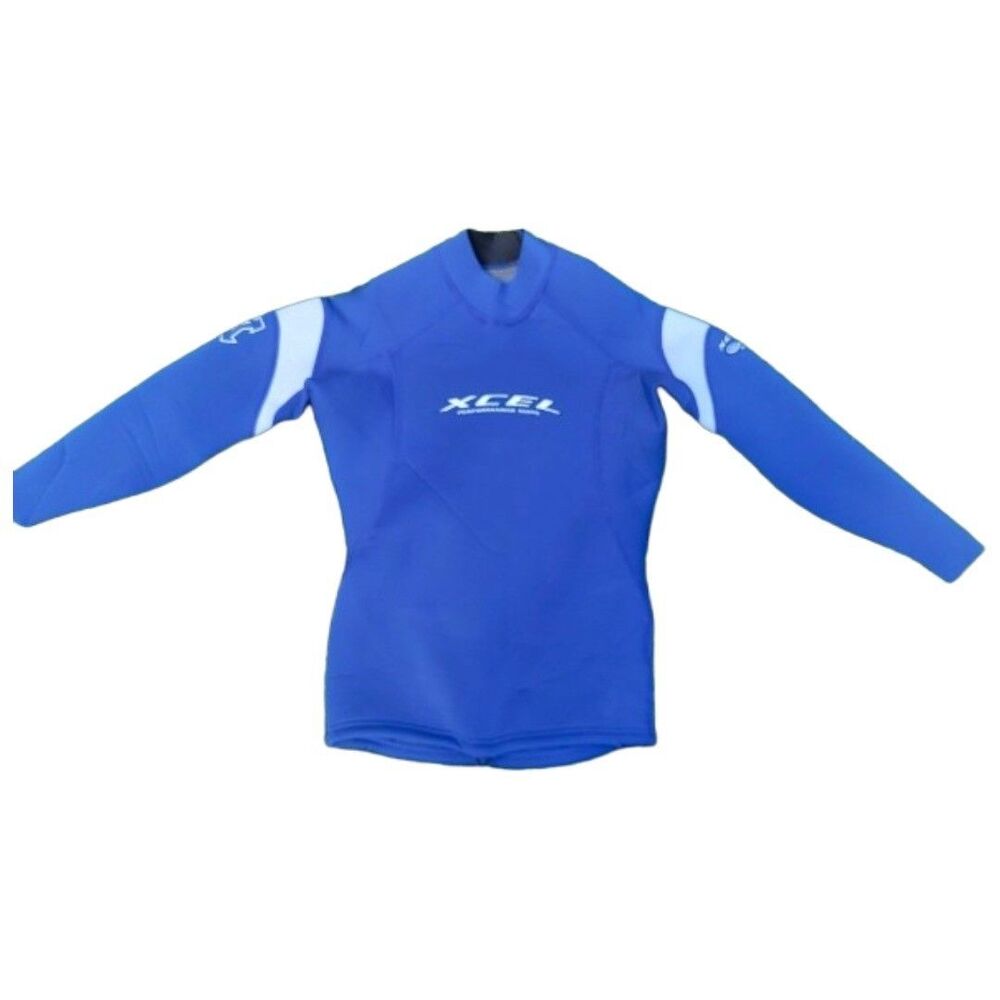 XCEL Archy's Garage 2mm Long Sleeve Wetsuit Top Mens Medium Royal Blue